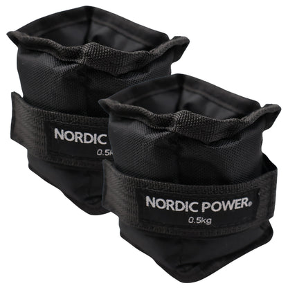 Fotledsvikter 0,5 kg. Set, svart Oxford, 2 st - NORDIC POWER