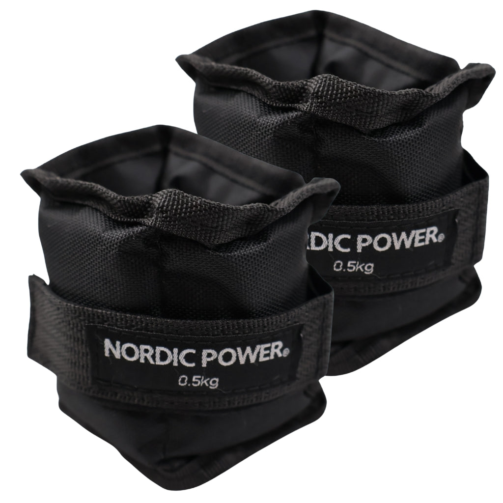 Fotledsvikter 0,5 kg. Set, svart Oxford, 2 st - NORDIC POWER