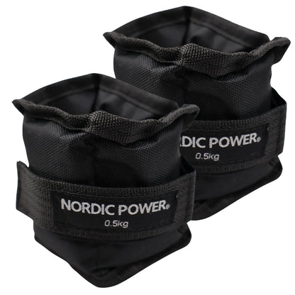 Fotledsvikter 0,5 kg. Set, svart Oxford, 2 st - NORDIC POWER