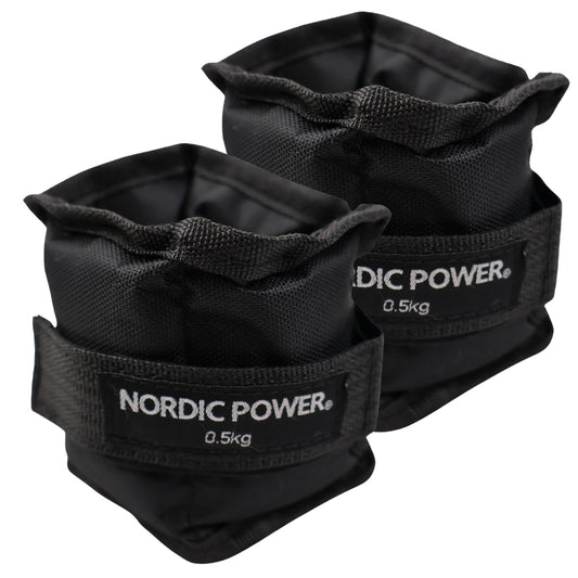 Fotledsvikter 0,5 kg. Set, svart Oxford, 2 st - NORDIC POWER
