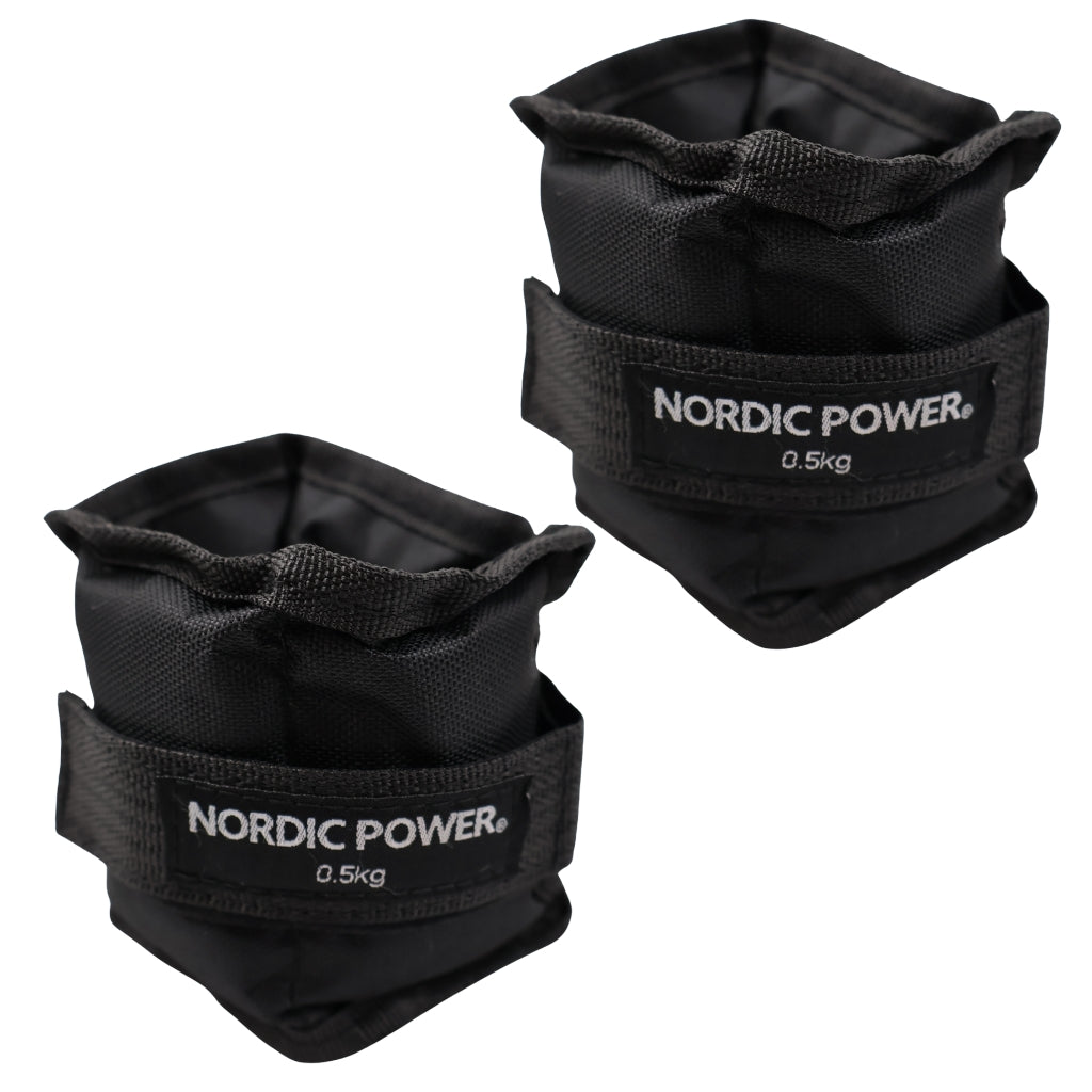 Fotledsvikter 0,5 kg. Set, svart Oxford, 2 st - NORDIC POWER
