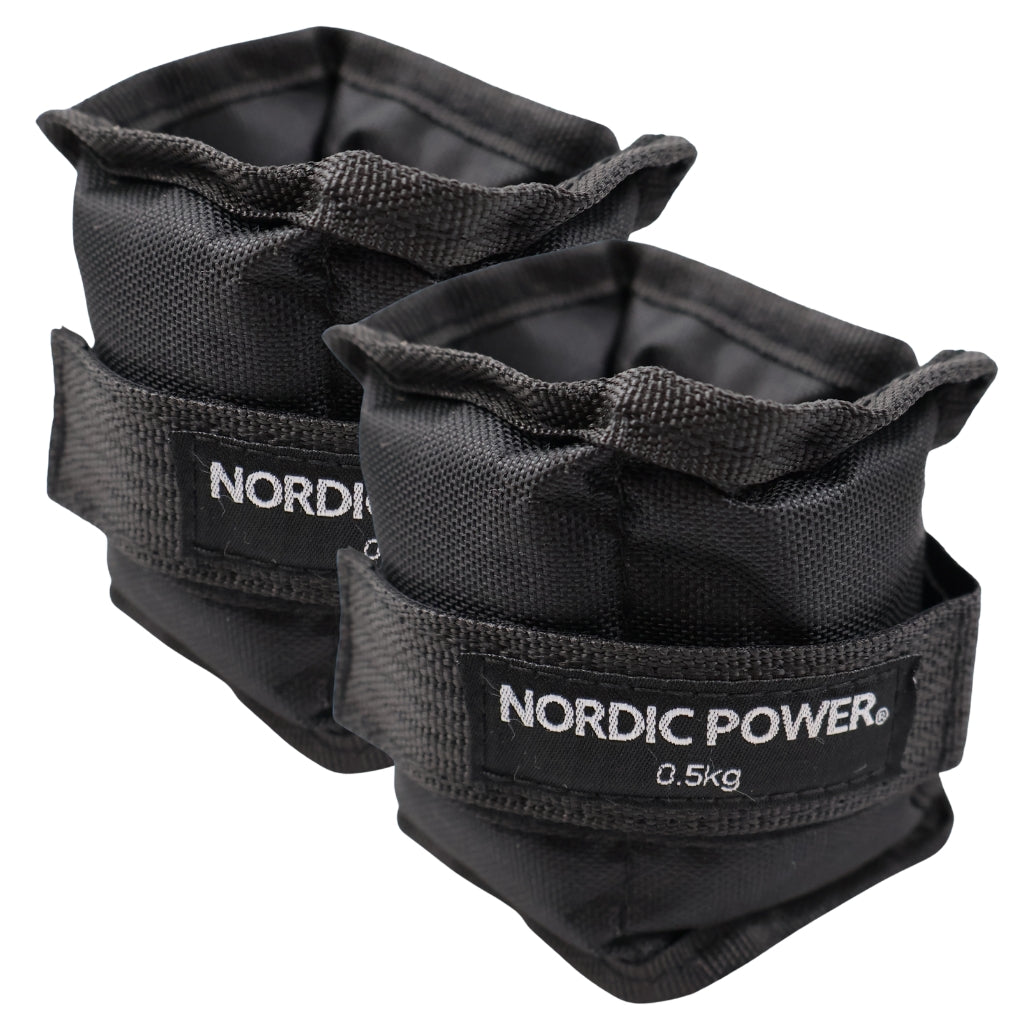 Fotledsvikter 0,5 kg. Set, svart Oxford, 2 st - NORDIC POWER