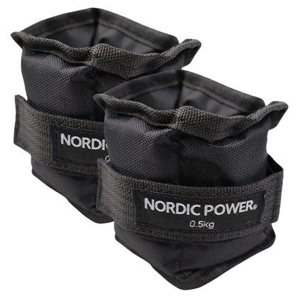 Fotledsvikter 0,5 kg. Set, svart Oxford, 2 st - NORDIC POWER