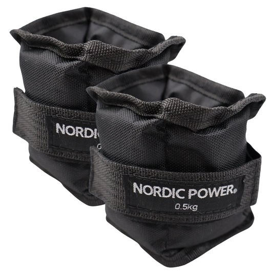 Fotledsvikter 0,5 kg. Set, svart Oxford, 2 st - NORDIC POWER