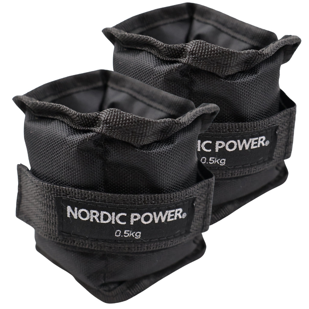 Fotledsvikter 0,5 kg. Set, svart Oxford, 2 st - NORDIC POWER