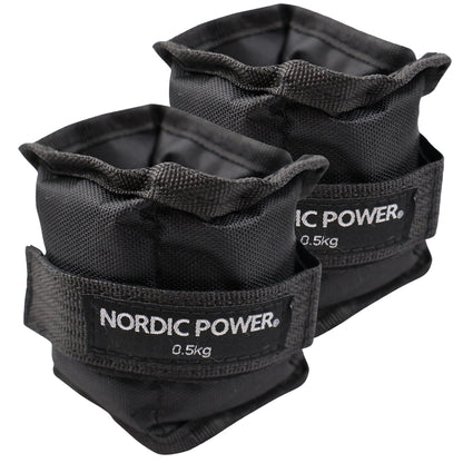 Fotledsvikter 0,5 kg. Set, svart Oxford, 2 st - NORDIC POWER