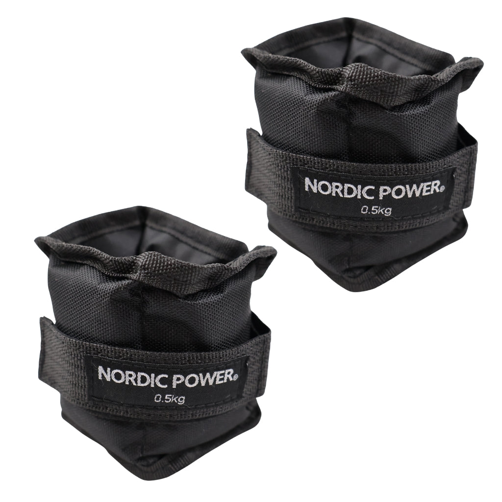 Fotledsvikter 0,5 kg. Set, svart Oxford, 2 st - NORDIC POWER