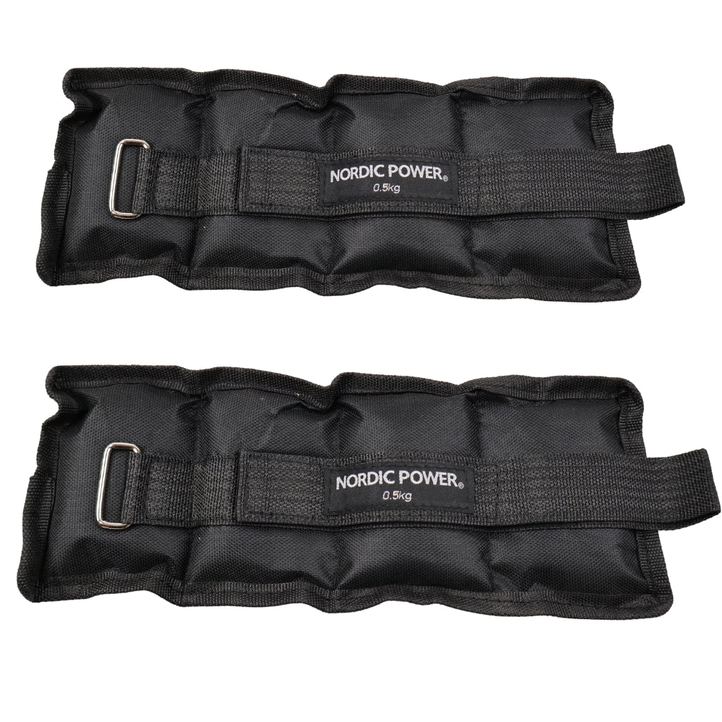 Fotledsvikter 0,5 kg. Set, svart Oxford, 2 st - NORDIC POWER