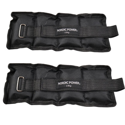 Fotledsvikter 0,5 kg. Set, svart Oxford, 2 st - NORDIC POWER