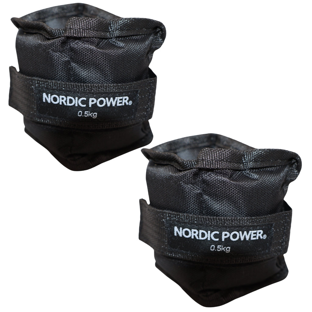 Fotledsvikter 0,5 kg. Set, svart Oxford, 2 st - NORDIC POWER