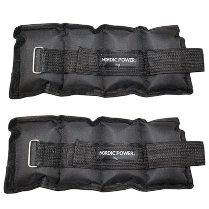 Fotledsvikter 1 kg. Set, svarta Oxford, 2 st - NORDIC POWER