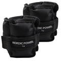 Fotledsvikter 1 kg. Set, svarta Oxford, 2 st - NORDIC POWER