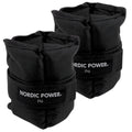 Fotledsvikter 2 kg. Set, svarta Oxford, 2 st - NORDIC POWER 