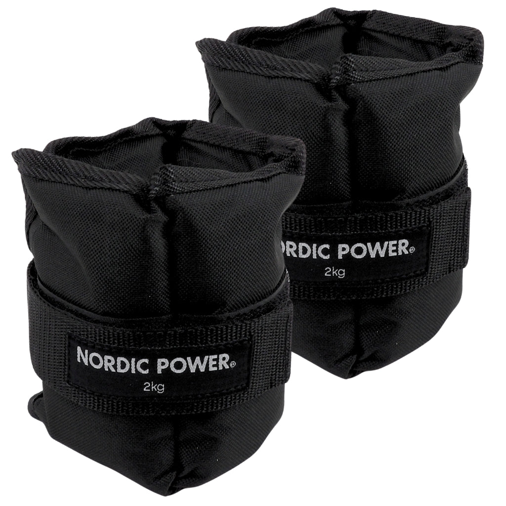 Fotledsvikter 2 kg. Set, svarta Oxford, 2 st - NORDIC POWER 