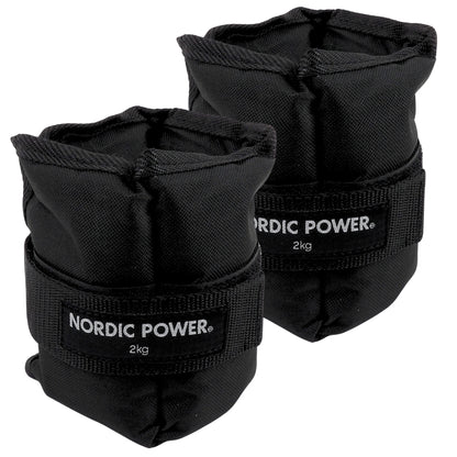 Fotledsvikter 2 kg. Set, svarta Oxford, 2 st - NORDIC POWER 