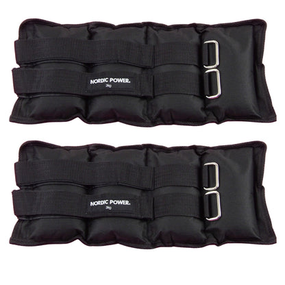 Fotledsvikter 3 kg. Set, svarta Oxford, 2 st - NORDIC POWER
