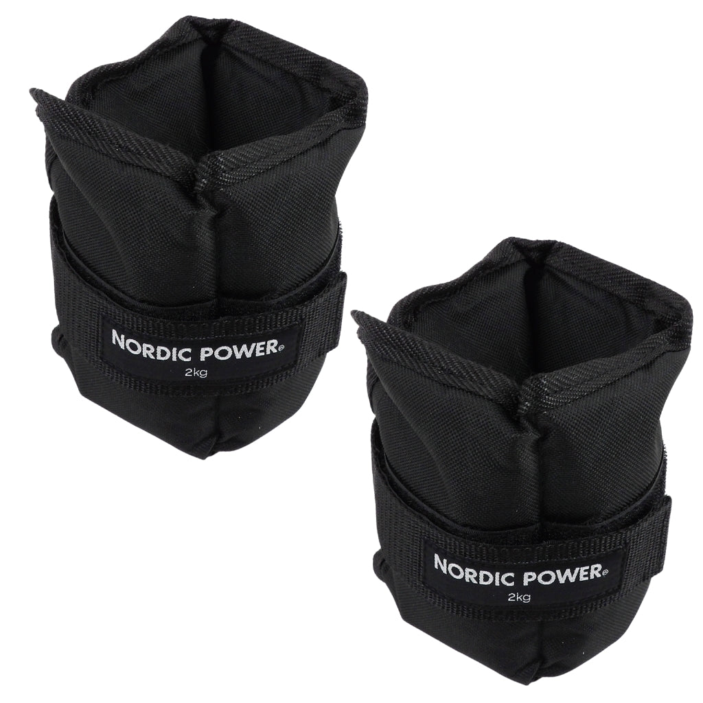 Fotledsvikter 2 kg. Set, svarta Oxford, 2 st - NORDIC POWER 