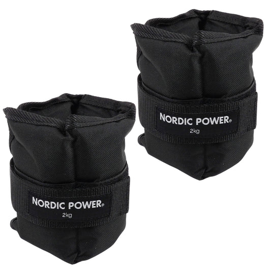 Fotledsvikter 2 kg. Set, svarta Oxford, 2 st - NORDIC POWER 
