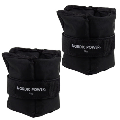 Fotledsvikter 2 kg. Set, svarta Oxford, 2 st - NORDIC POWER 