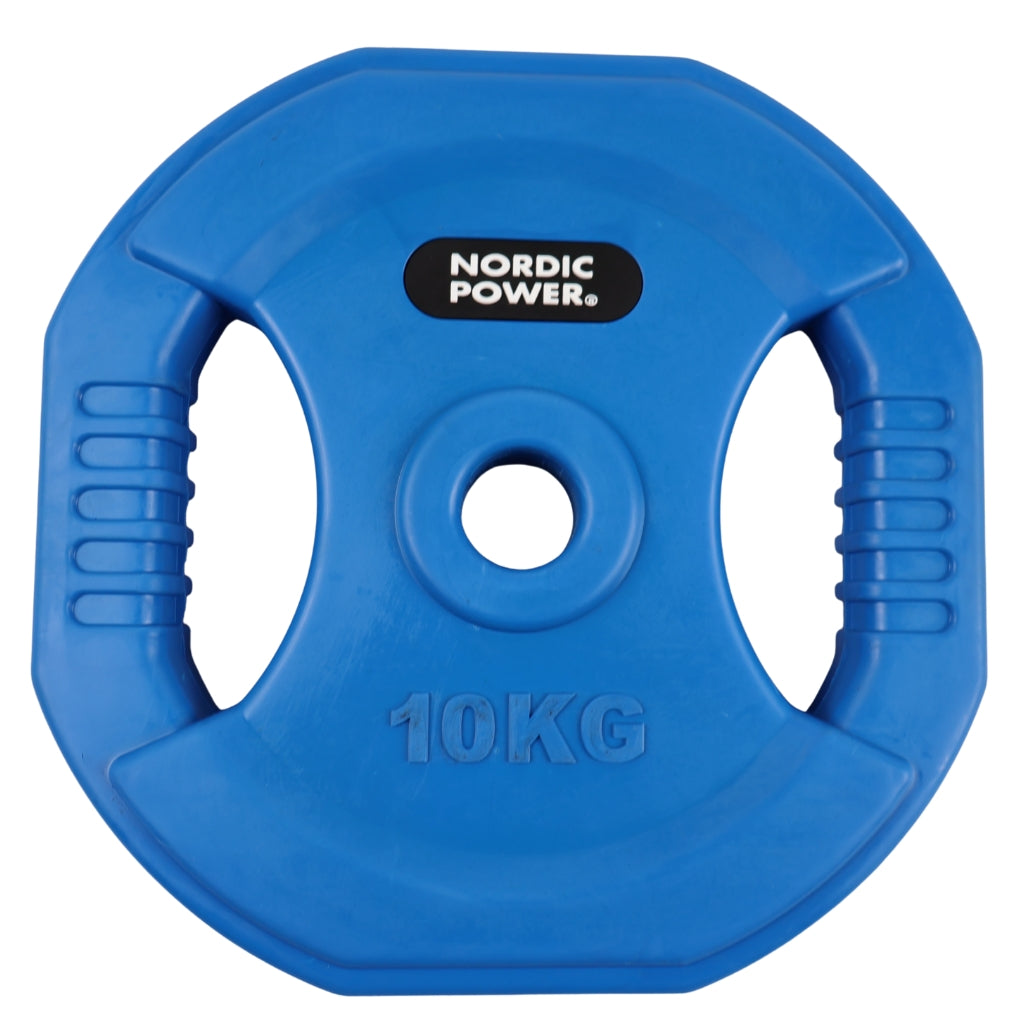 Bodypump Viktskiva 10 kg. Blå, PRO - NORDIC POWER - 1 styck - Ø30 mm.