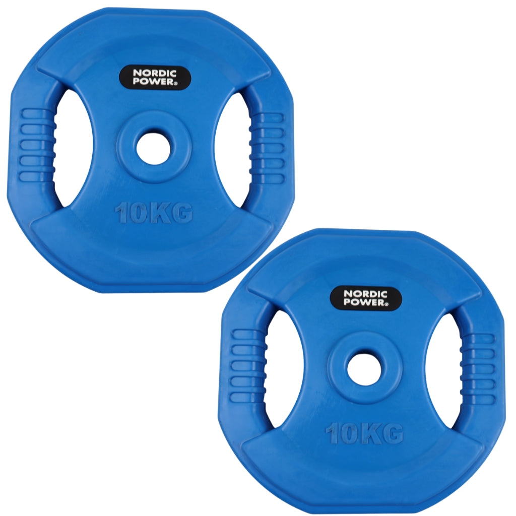 Bodypump Viktskiva 10 kg. Blå, PRO - NORDIC POWER - 1 styck - Ø30 mm.