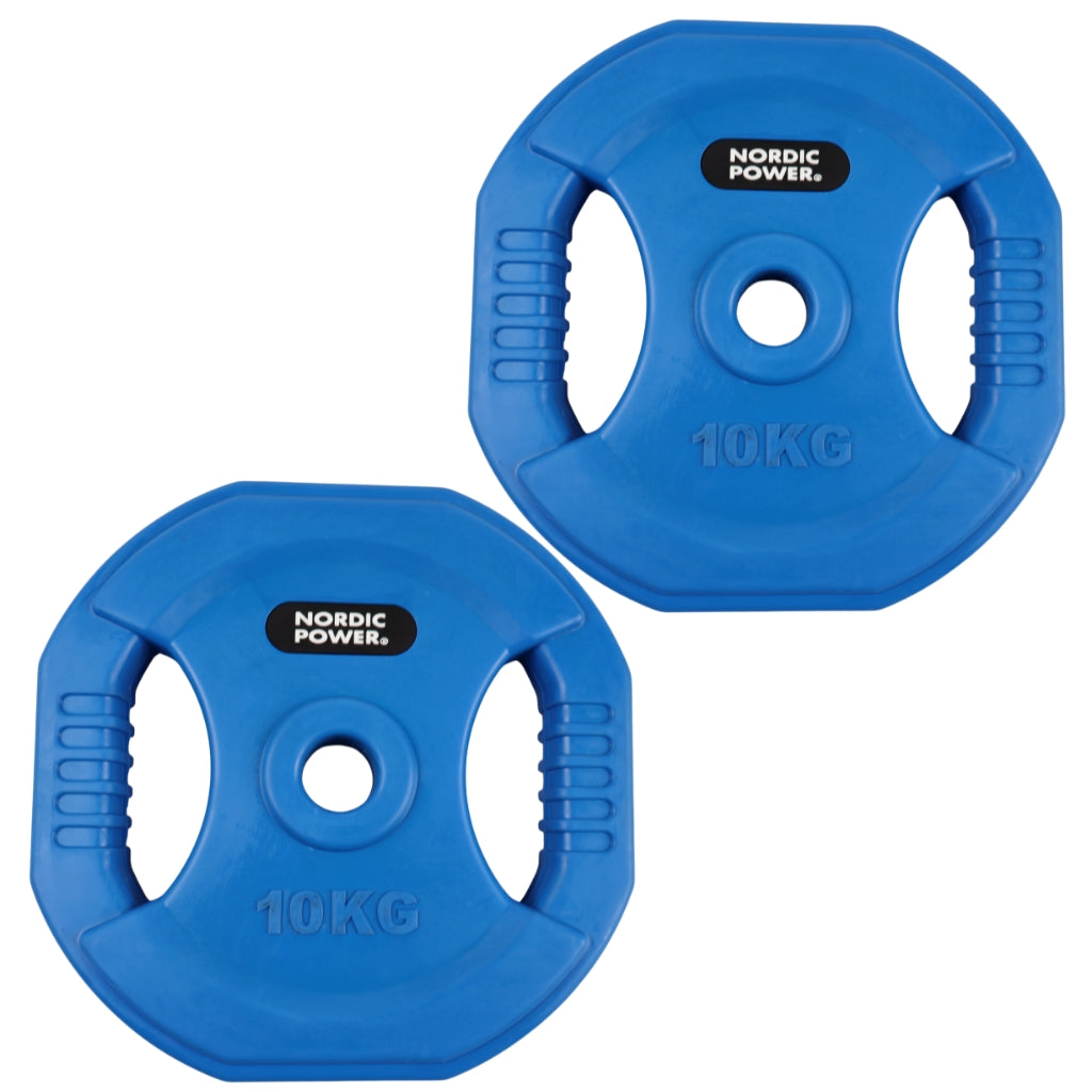 2 st. Bodypump viktskivor 10 kg. Blå, PRO, Ø30 mm - NORDIC POWER