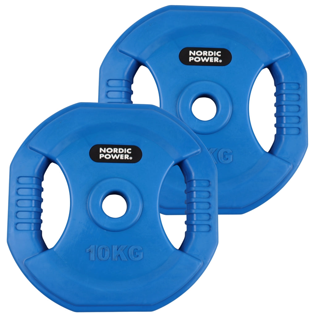 2 st. Bodypump viktskivor 10 kg. Blå, PRO, Ø30 mm - NORDIC POWER