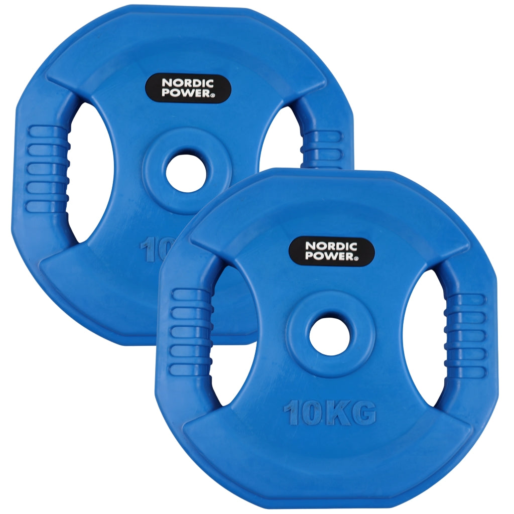 Bodypump Viktskiva 10 kg. Blå, PRO - NORDIC POWER - 1 styck - Ø30 mm.