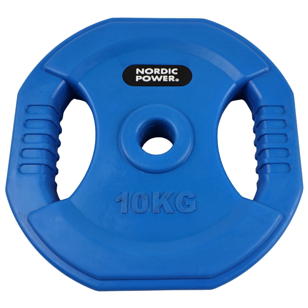 Bodypump Viktskiva 10 kg. Blå, PRO - NORDIC POWER - 1 styck - Ø30 mm.