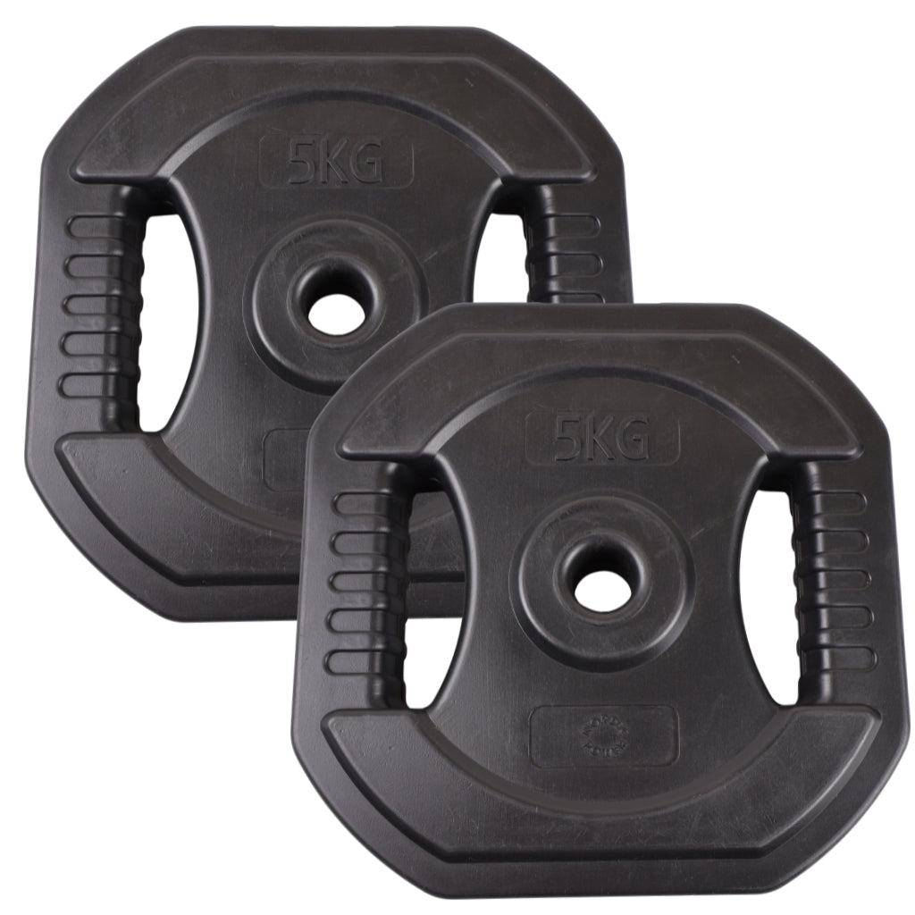 2 st. Bodypump Viktskiva 5 Kg. SVART - NORDIC POWER - Ø25 mm