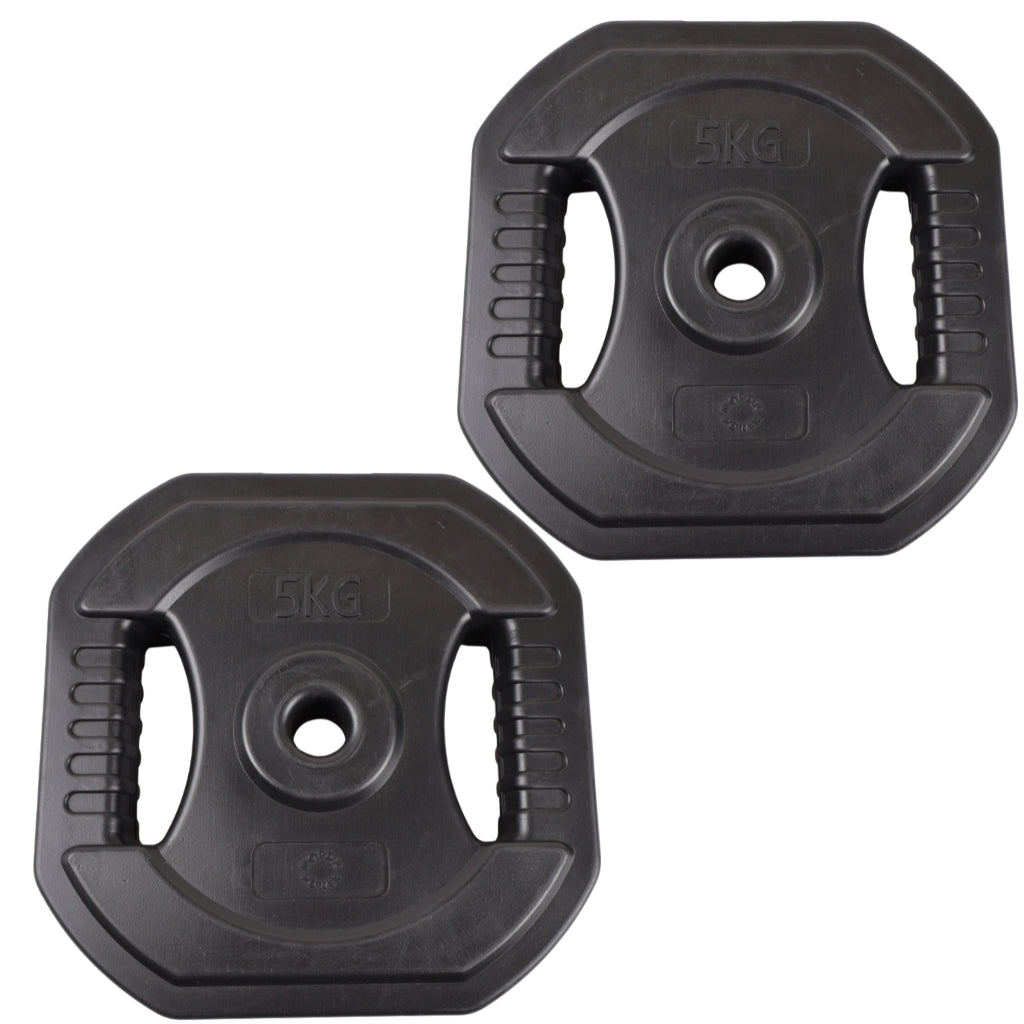 2 st. Bodypump Viktskiva 5 Kg. SVART - NORDIC POWER - Ø25 mm