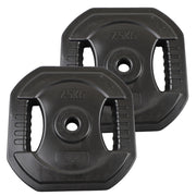 2 st. Bodypump Viktskivor 7.5 Kg. SVARTA, Ø25 mm - NORDIC POWER