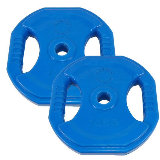 2 st. Bodypump Viktskivor 7,5 kg. Blå, Ø25 mm - NORDIC POWER