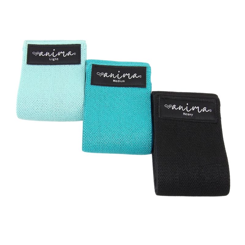 3-PACK BOOTY BAND. SVART, BLÅ, TURKOS - ANIMA