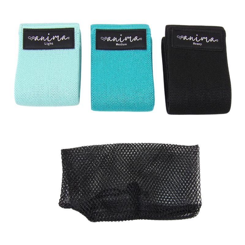 3-PACK BOOTY BAND. SVART, BLÅ, TURKOS - ANIMA