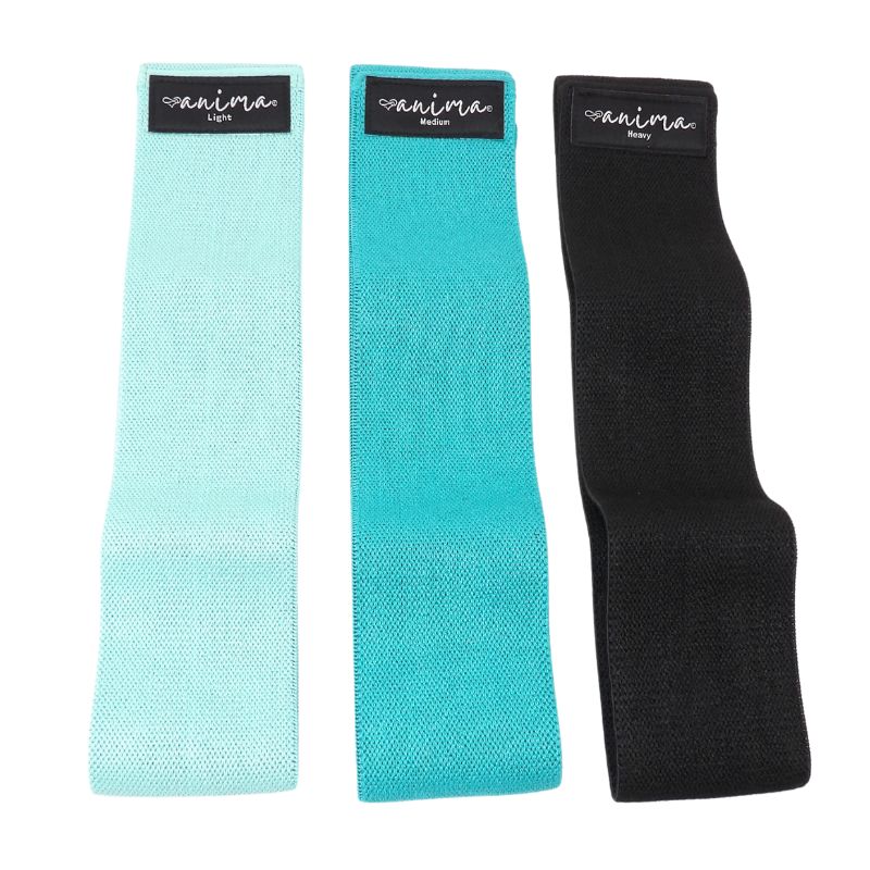 3-PACK BOOTY BAND. SVART, BLÅ, TURKOS - ANIMA