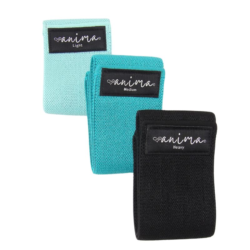 3-PACK BOOTY BAND. SVART, BLÅ, TURKOS - ANIMA