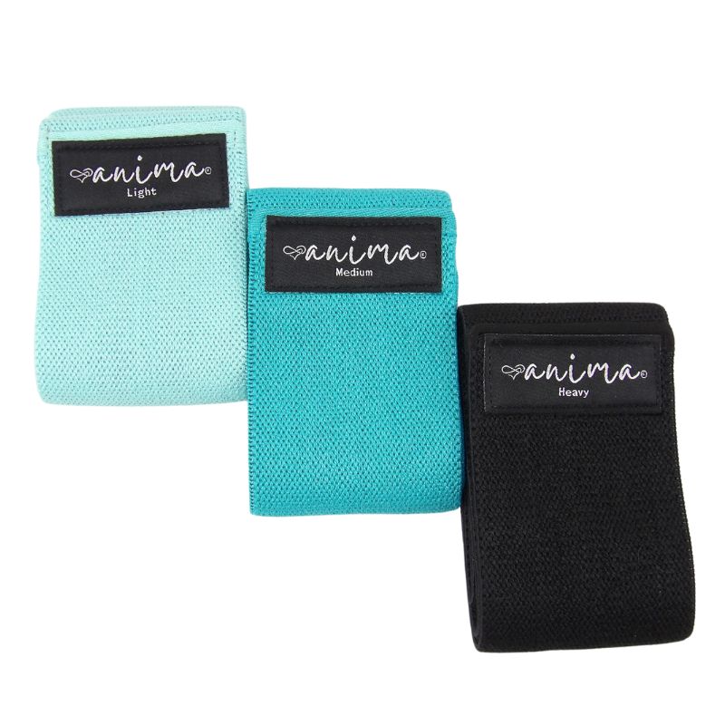 3-PACK BOOTY BAND. SVART, BLÅ, TURKOS - ANIMA