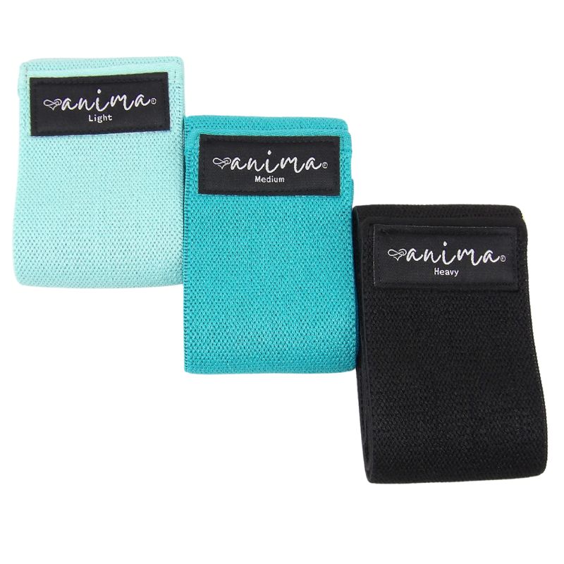 3-PACK BOOTY BAND. SVART, BLÅ, TURKOS - ANIMA