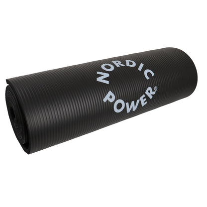 Träningsmatta Svart 1,5 cm Tjock - NORDIC POWER - ERBJUDANDE