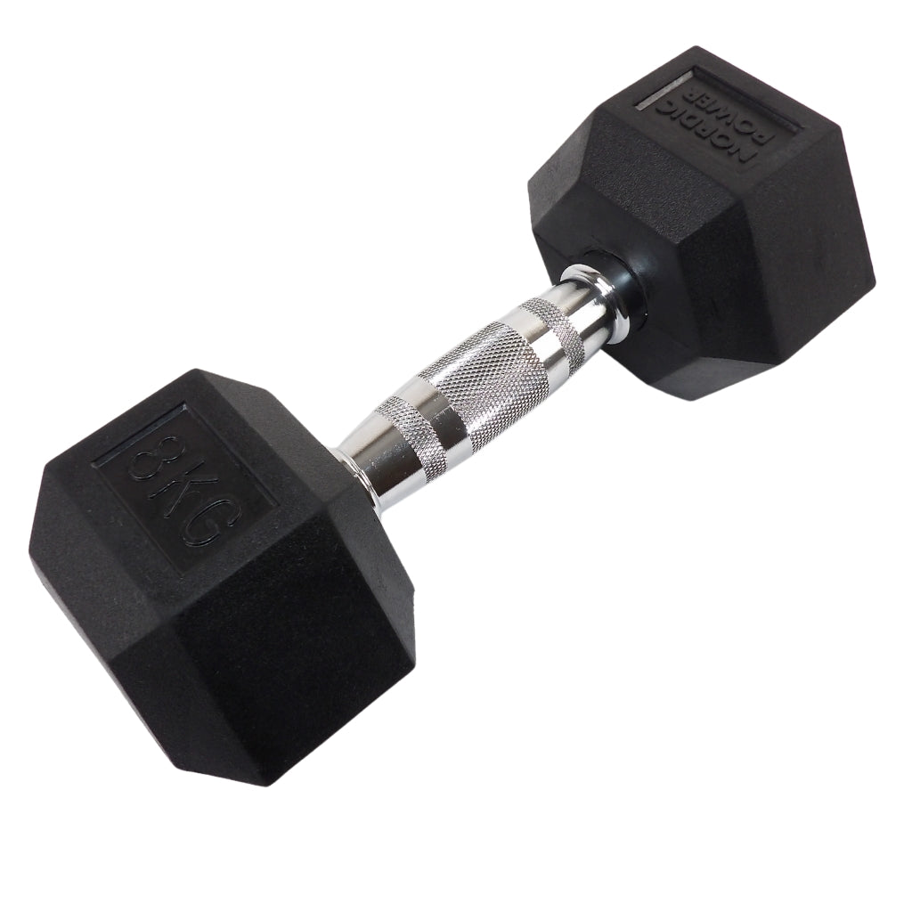 2 x 8 kg sexkantshantlar - NORDIC POWER