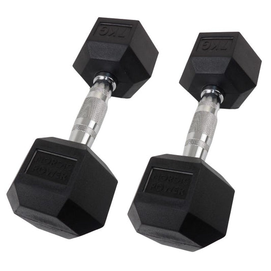2 x 7 kg sexkantshantlar - NORDIC POWER