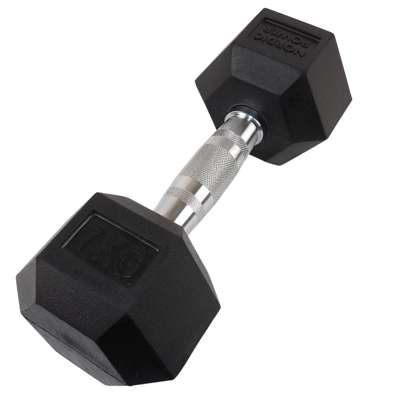 2 x 7 kg sexkantshantlar - NORDIC POWER