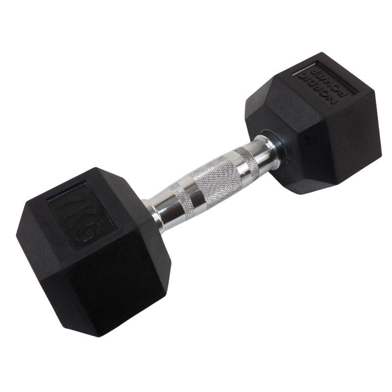 2 x 7 kg sexkantshantlar - NORDIC POWER
