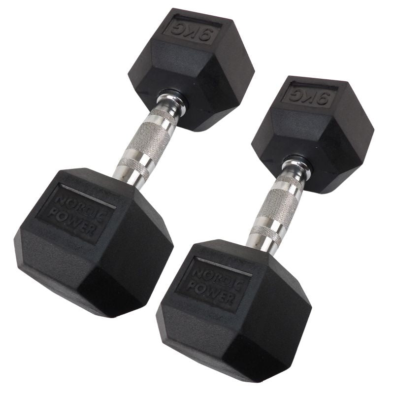 2 x 9 kg. Hexagonhantlar - NORDIC POWER - Erbjudande