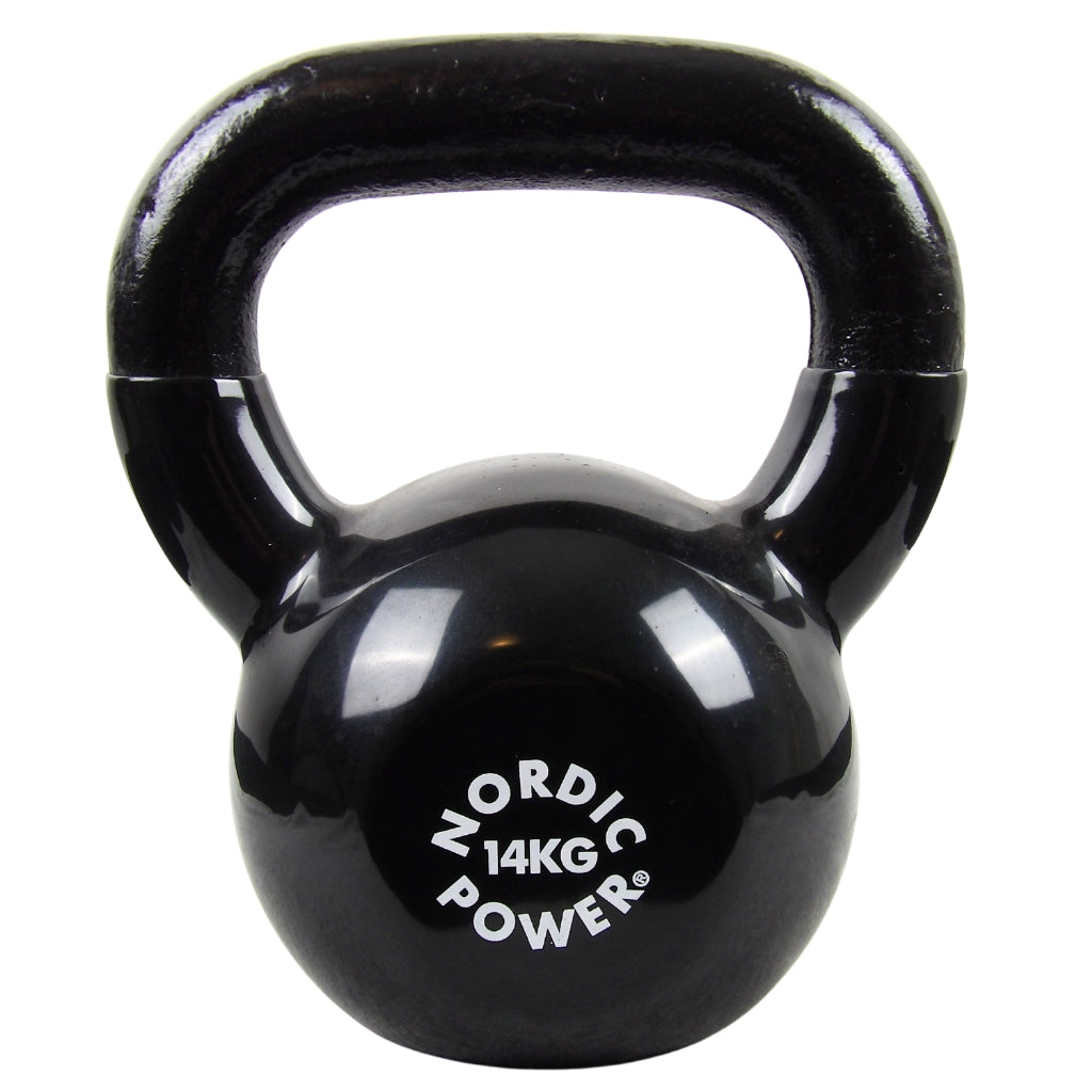 Kettlebell 18 kg. Gjutjärn och vinyl - NORDIC POWER - DEMO
