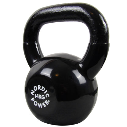 Kettlebell 14 kg. Gjutjärn och vinyl - NORDIC POWER