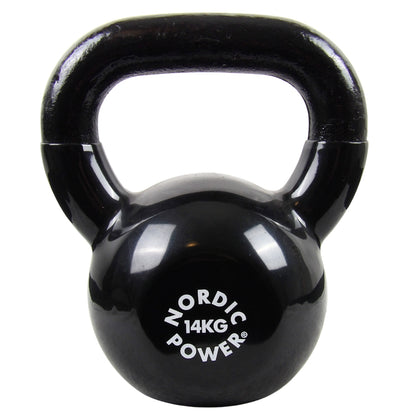 Kettlebell 14 kg. Gjutjärn och vinyl - NORDIC POWER