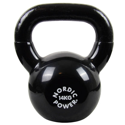 Kettlebell 14 kg. Gjutjärn och vinyl - NORDIC POWER