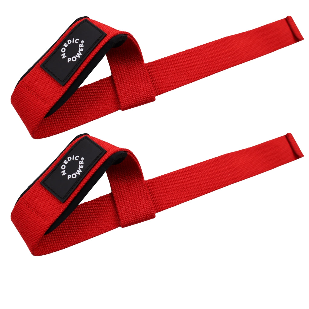2 Sæt Lifting Straps i Rød - NORDIC POWER